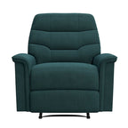 Fauteuil inclinable en microfibre bleu moyen