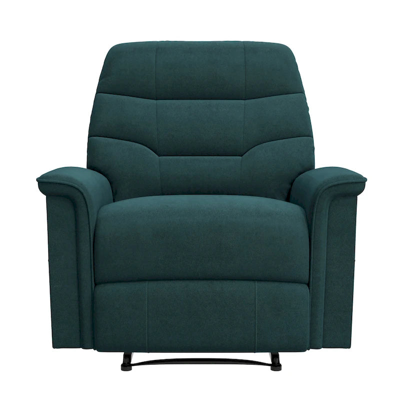 Fauteuil inclinable en microfibre bleu moyen