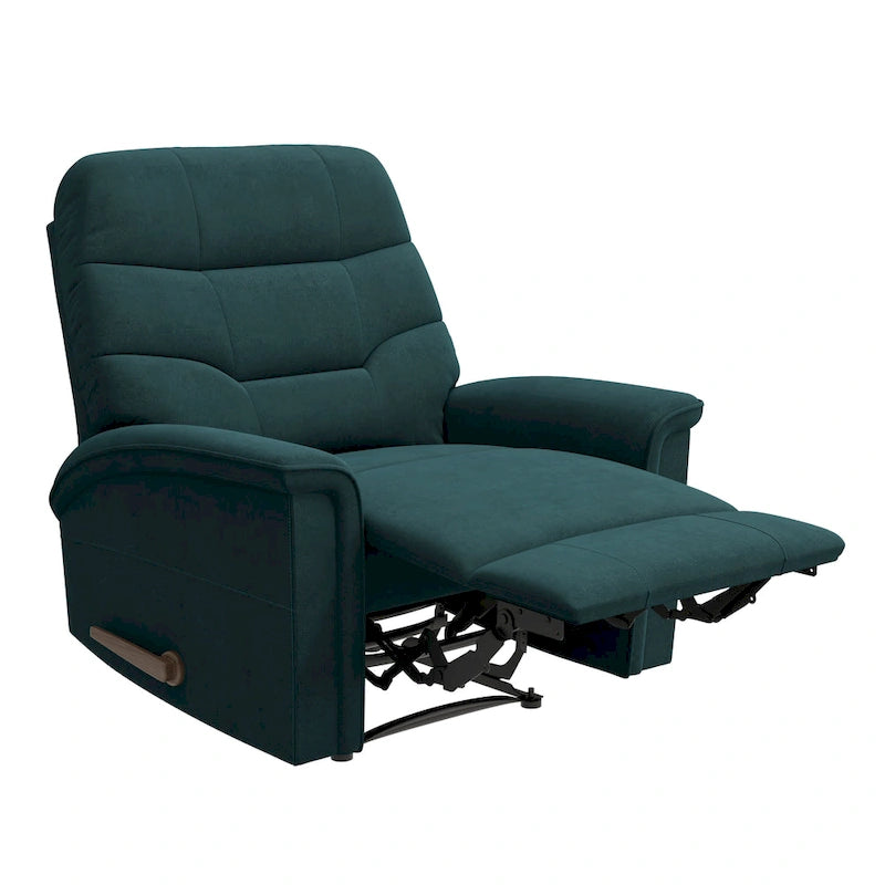 Fauteuil inclinable en microfibre bleu moyen