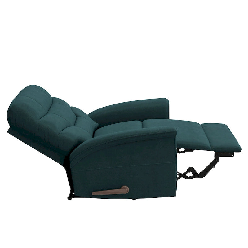 Fauteuil inclinable en microfibre bleu moyen
