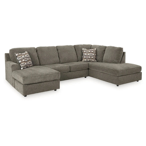 Canapé d'angle 2 places avec méridienne - 125L x 86P x 38H