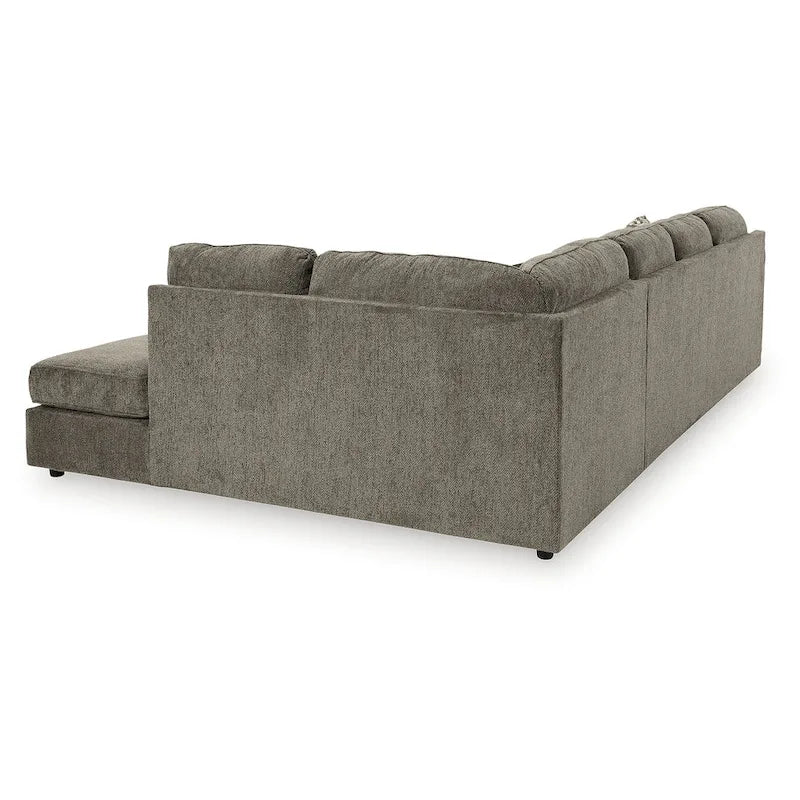 Canapé d'angle 2 places avec méridienne - 125L x 86P x 38H