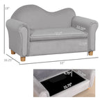Canapé pour enfants, fauteuil à accoudoirs en bois pour la maternelle, canapé pour tout-petits pour chambre d'enfants, jardin d'enfants avec compartiment de rangement caché