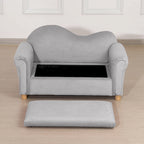 Canapé pour enfants, fauteuil à accoudoirs en bois pour la maternelle, canapé pour tout-petits pour chambre d'enfants, jardin d'enfants avec compartiment de rangement caché