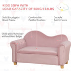 Canapé pour enfants, fauteuil à accoudoirs en bois pour la maternelle, canapé pour tout-petits pour chambre d'enfants, jardin d'enfants avec compartiment de rangement caché
