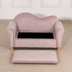 Canapé pour enfants, fauteuil à accoudoirs en bois pour la maternelle, canapé pour tout-petits pour chambre d'enfants, jardin d'enfants avec compartiment de rangement caché