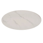 Tables Jurmala en pierre frittée brillante avec piètement en métal gris