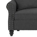 Canapé 73 po avec bras roulés et clous décoratifs, causeuse rembourrée