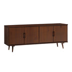Meuble TV en bois massif de style Mid-Century Modern