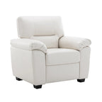 Fauteuils d'appoint rembourrés en similicuir pour le salon