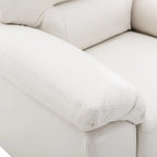 Fauteuils d'appoint rembourrés en similicuir pour le salon