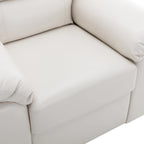 Fauteuils d'appoint rembourrés en similicuir pour le salon