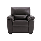 Fauteuils d'appoint rembourrés en similicuir pour le salon