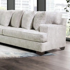 Sectionnel d'angle symétrique en chenille beige contemporain