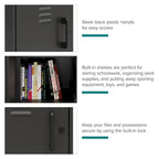 Armoire de rangement compacte à 2 étagères avec porte ventilée, 27,5 po H