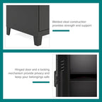 Armoire de rangement compacte à 2 étagères avec porte ventilée, 27,5 po H