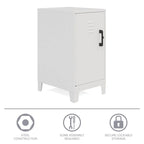 Armoire de rangement compacte à 2 étagères avec porte ventilée, 27,5 po H