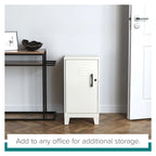 Armoire de rangement compacte à 2 étagères avec porte ventilée, 27,5 po H