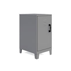 Armoire de rangement compacte à 2 étagères avec porte ventilée, 27,5 po H
