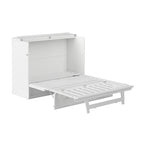 Northfield Full Murphy Bed Chest with Mattress in White