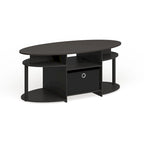 Porch & Den Astor Walnut Oval Coffee Table