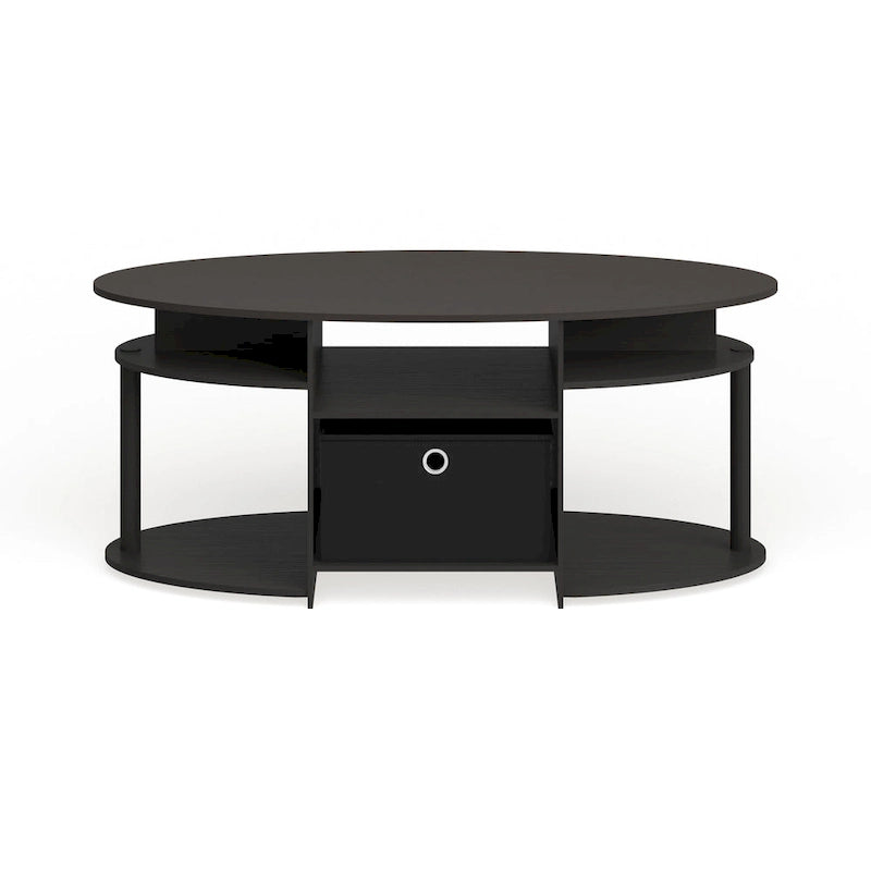 Table basse ovale Astor en noyer