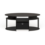 Table basse ovale Astor en noyer