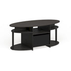 Table basse ovale Astor en noyer