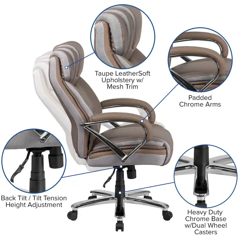 Fauteuil de bureau ergonomique pivotant de direction