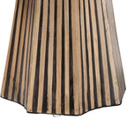 Table d'appoint moderne bohème bicolore en bambou naturel et marron foncé