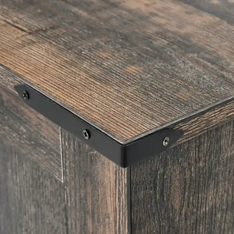 Meuble de classement vertical rustique en bois à 4 tiroirs avec armoire de rangement verrouillable