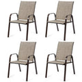 Lot de 4 chaises de jardin avec accoudoirs – Voir les détails
