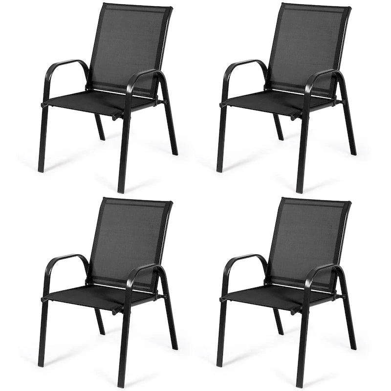 Lot de 4 chaises de jardin avec accoudoirs – Voir les détails