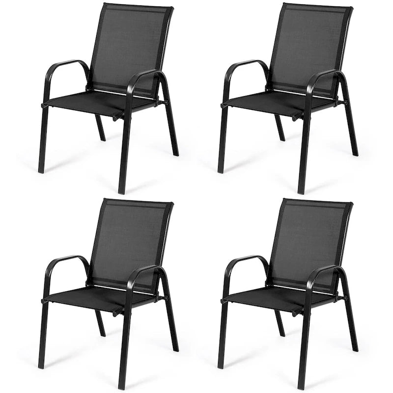 Lot de 4 chaises de jardin avec accoudoirs – Voir les détails