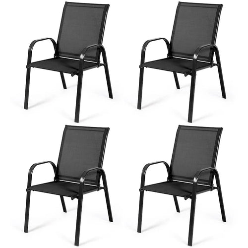 Lot de 4 chaises de jardin avec accoudoirs – Voir les détails