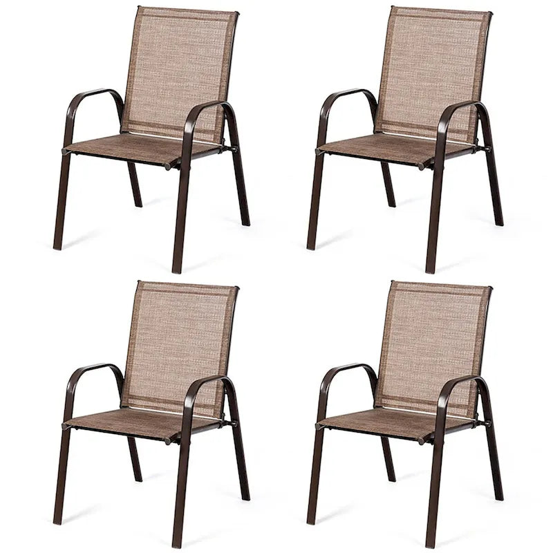 Lot de 4 chaises de jardin avec accoudoirs – Voir les détails