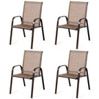 Lot de 4 chaises de jardin avec accoudoirs – Voir les détails