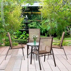 Lot de 4 chaises de jardin avec accoudoirs – Voir les détails