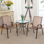 Lot de 4 chaises de jardin avec accoudoirs – Voir les détails