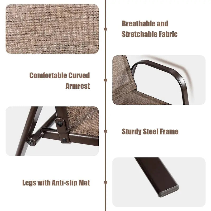 Lot de 4 chaises de jardin avec accoudoirs – Voir les détails
