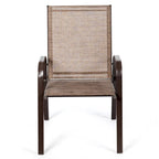 Lot de 4 chaises de jardin avec accoudoirs – Voir les détails