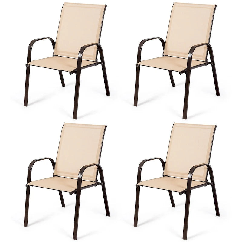 Lot de 4 chaises de jardin avec accoudoirs – Voir les détails