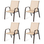 Lot de 4 chaises de jardin avec accoudoirs – Voir les détails