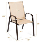 Lot de 4 chaises de jardin avec accoudoirs – Voir les détails