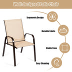 Lot de 4 chaises de jardin avec accoudoirs – Voir les détails