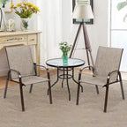 Lot de 4 chaises de jardin avec accoudoirs – Voir les détails