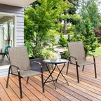 Lot de 4 chaises de jardin avec accoudoirs – Voir les détails