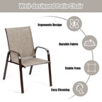 Lot de 4 chaises de jardin avec accoudoirs – Voir les détails