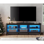 Meuble TV 70 pouces pour TV 75 pouces, console TV de centre de divertissement classique