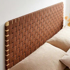 Tête de lit murale tissée en cuir végan Spartan double/grand lit/très grand lit